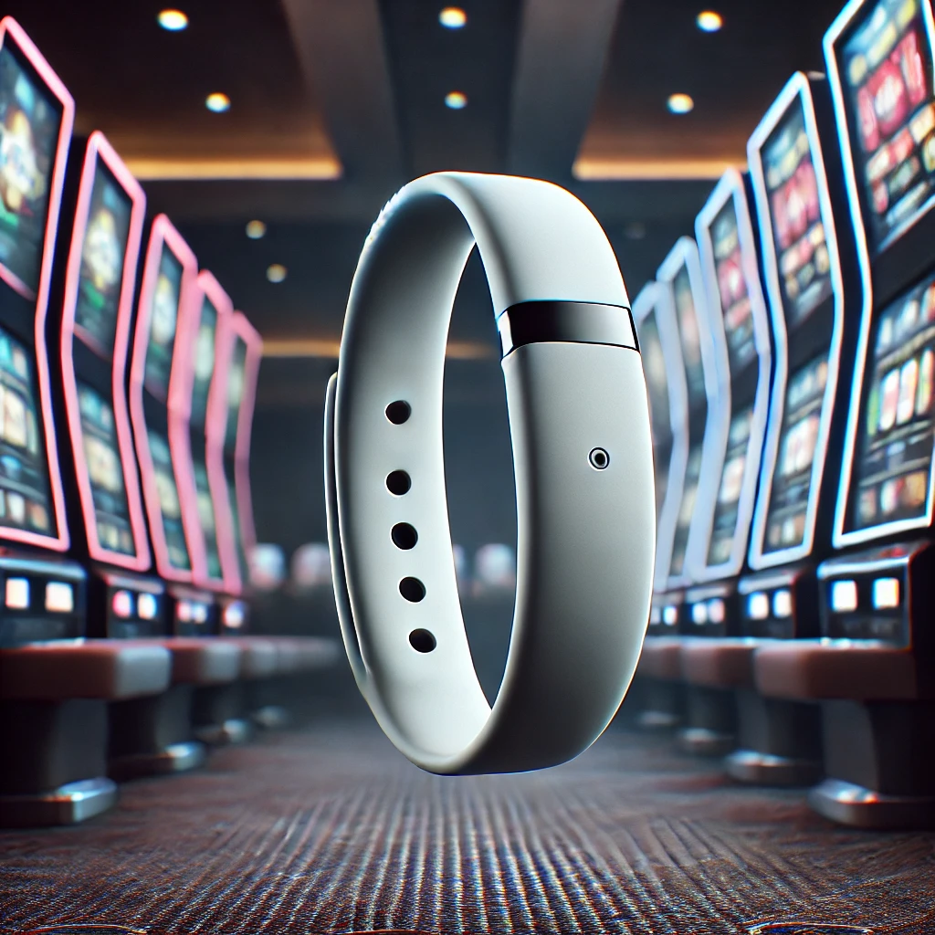 Concept image of the BannedBand wearable in a gaming environment